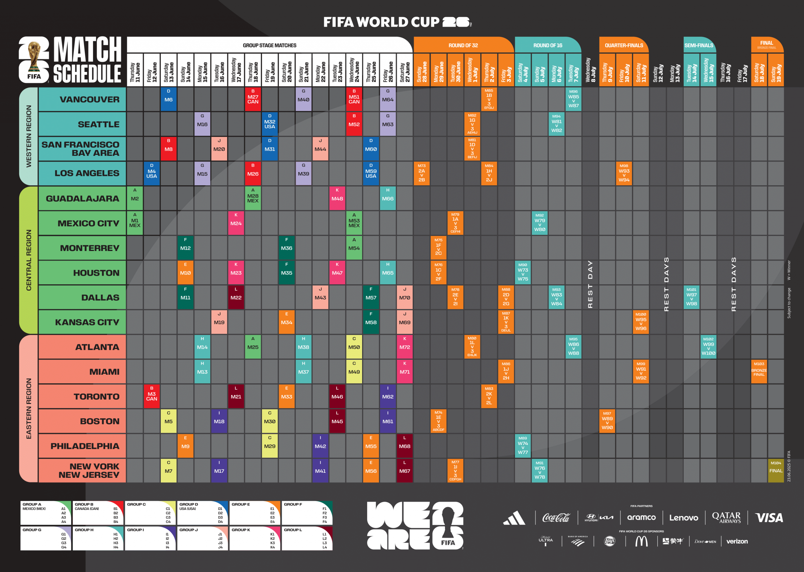 Calendario Mundial 2026